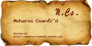 Moharos Csanád névjegykártya